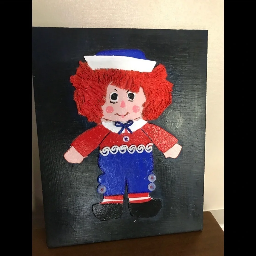 Rare Vintage Hand painted Raggedy Andy